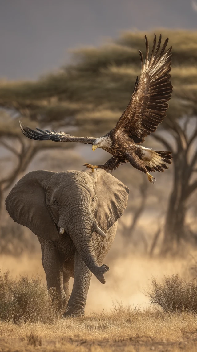 Eagle and Elephant Astonishing Visual Paradox