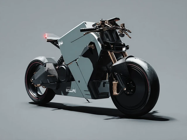 Minimalist Geometric Angular Motorcycle Concept