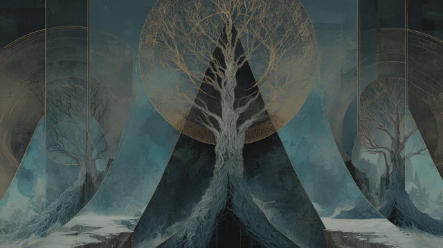 Othala Sequence Abstract Art Mystical Tree Illustration