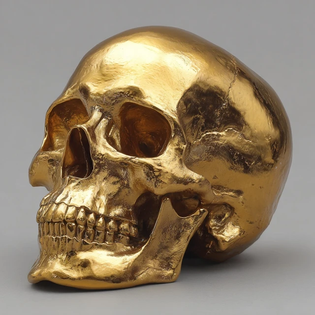 Golden Skull Fantasy DND Art