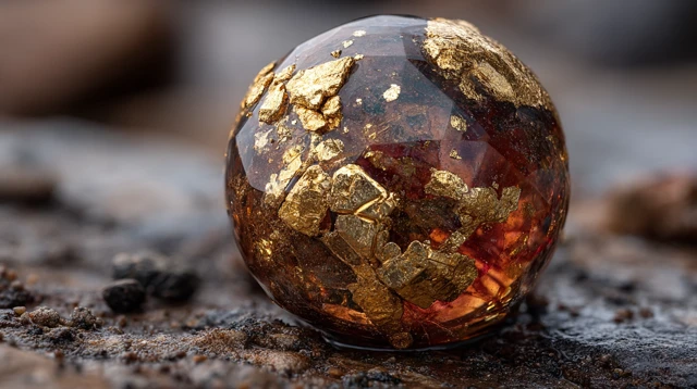 Gold Earth Map Golden World Art