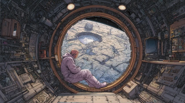 Major Tom in Space Capsule Artwork