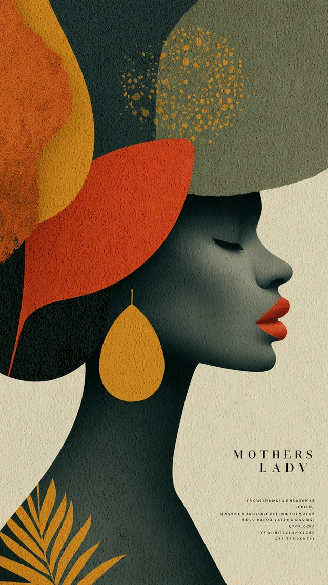 Mothers Day Poster: Elegant Art and Floral Design