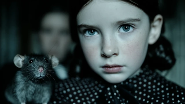 Girl and Mouse Horror Photography