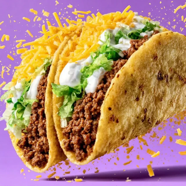 Delicious Floating Tacos Food Photography