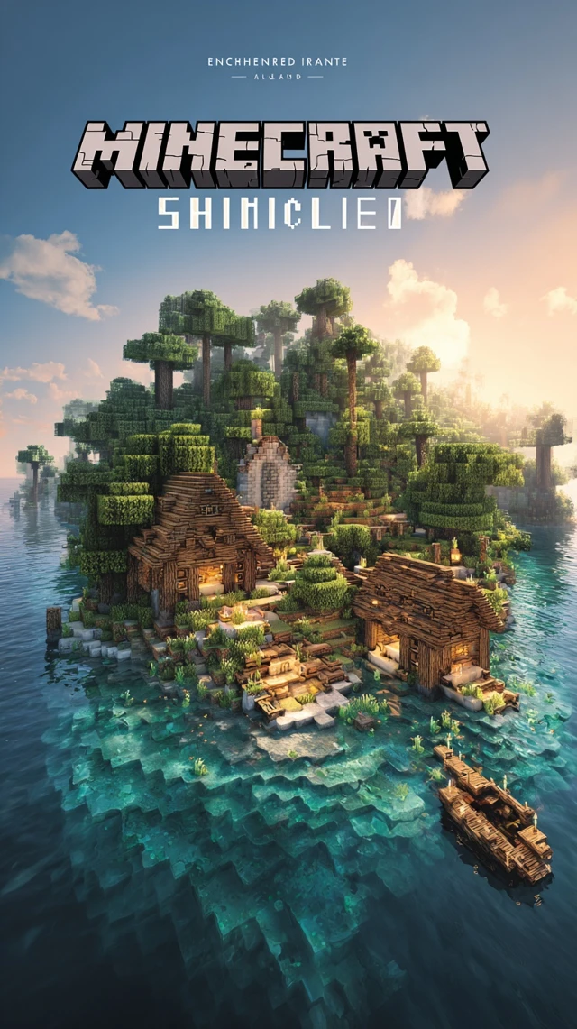 Minecraft Enchanted Shrine Island Wooden Buildings