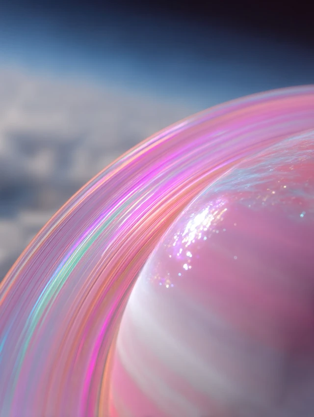 Enigmatic Planet with Swirling Rings
