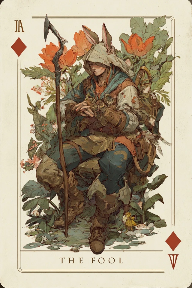 The Fool Tarot Card Artwork Illustration