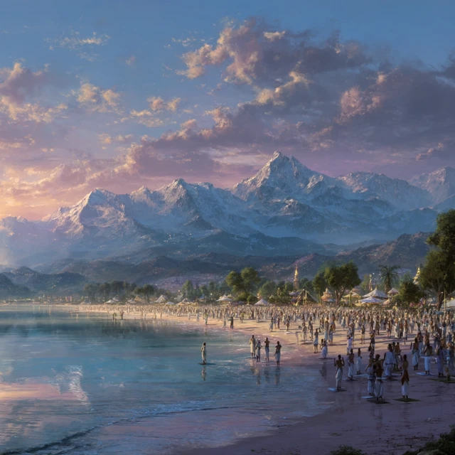 Peaceful Festival by the Sea Sunrise Yoga and Serenity