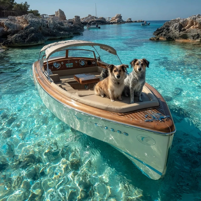 Mediterranean Dayboat Paradise with Dogs Ibiza Waters