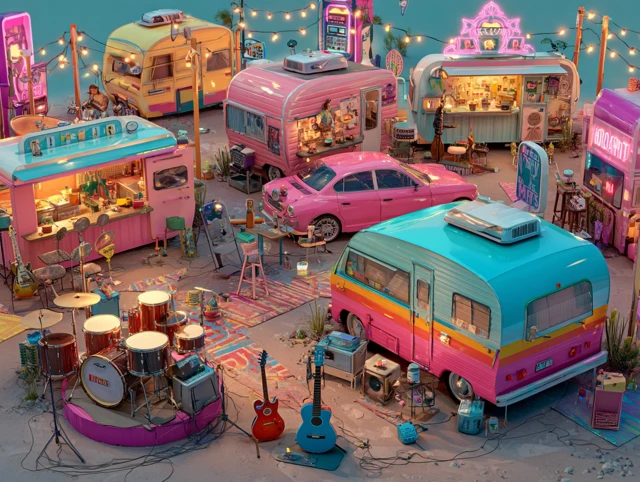 Band Camp Isometric Virtual Reality Experience