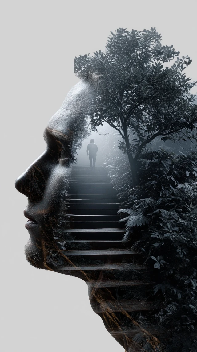 Human Growth: Double Exposure Art