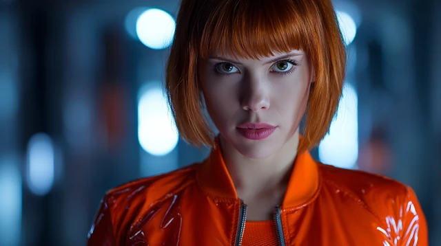 Scarlett Johansson as Motoko Kusanagi Cyborg Portrait
