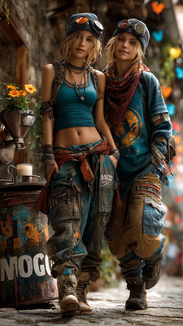 Urban Street Style: Two Women in Bold Fashion