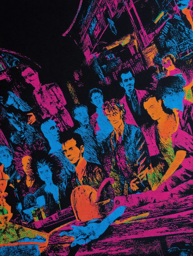 Punk Rock Party Poster Bright Colors Screen Print