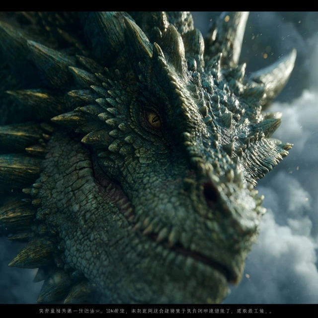 Majestic Dragon in the Clouds Epic Fantasy Scene