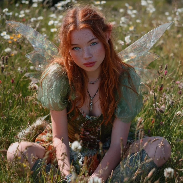 Fiadh Fairy Young Girl Ginger Hair Green Eyes Photo