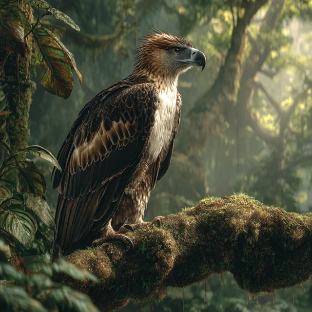 Philippine Eagle in Rainforest Realistic 8K