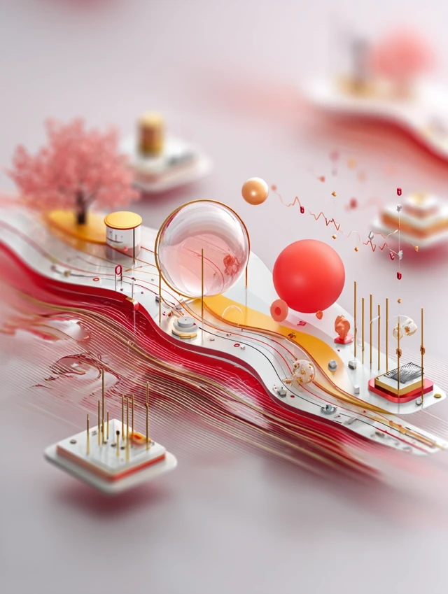 3D Healthcare Icon: Abstract Medical Visualization