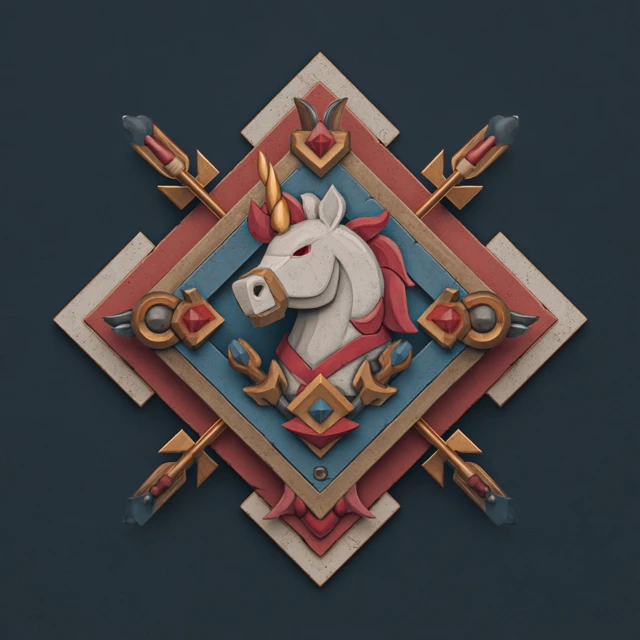 Unicorn Emblem Clash of Clans Style Game Icon