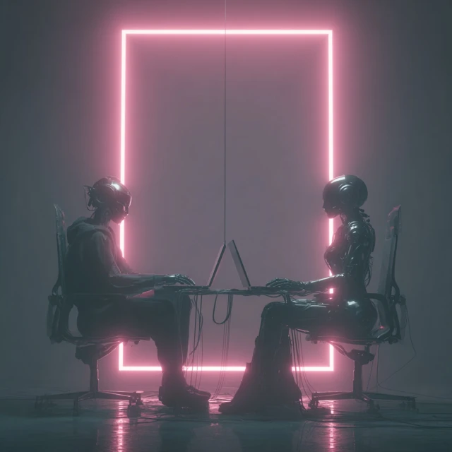 AI Collaboration Futuristic Graphic Design