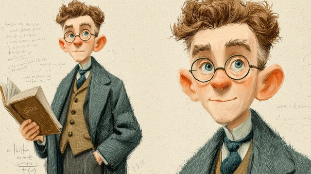 Early 20th Century Man Character Illustration