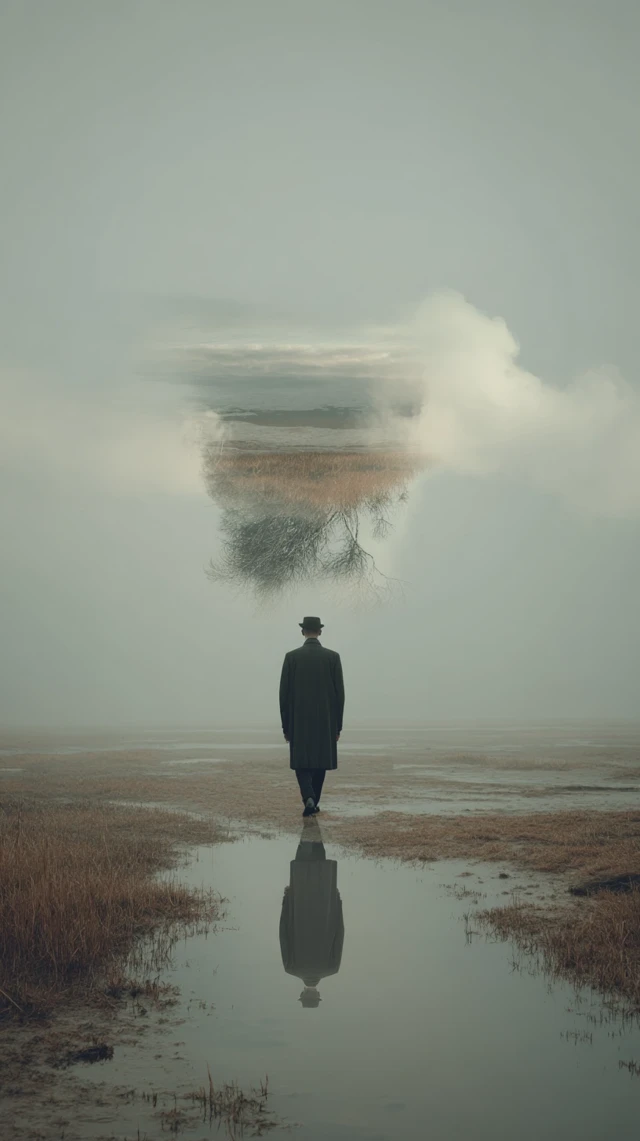 Foggy Encounter A Stranger in the Mist