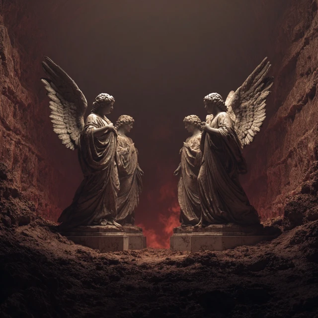 Angels from Dantes Inferno Inspired Artwork