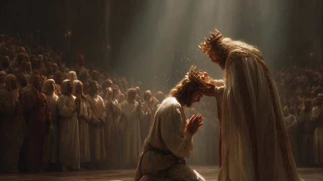 Divine Coronation Majestic Scene of a Crown