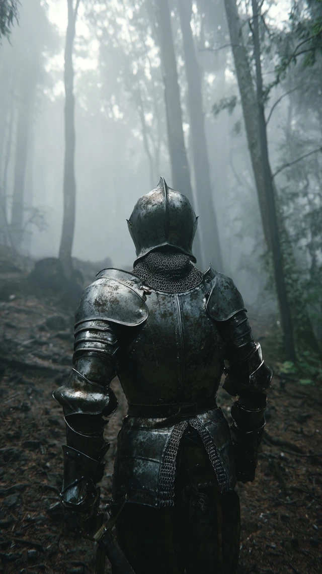 Medieval Knight POV in Forest Dark Fantasy
