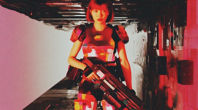 SciFi Soldier in Abandoned Spaceship
