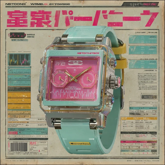Vintage Japanese Smartwatch Ad NEOTONE PulseWatch 7X
