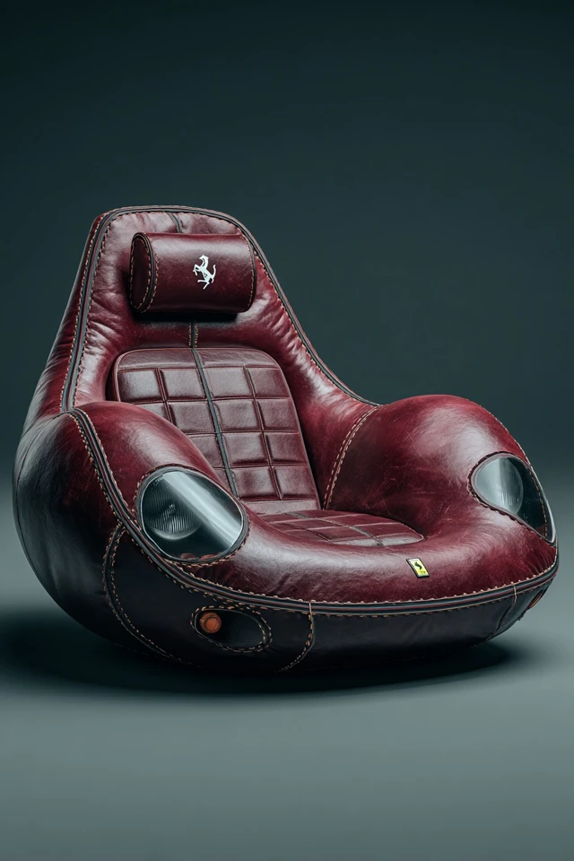 Ferrari Leather Chair Luxury Designer Toy Aesthetic
