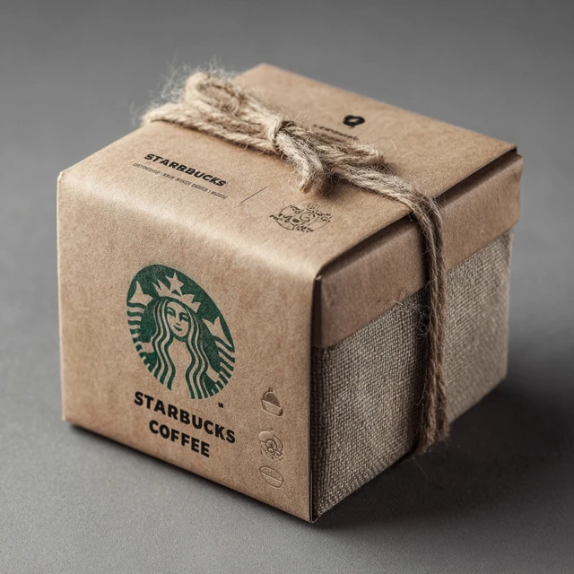Starbucks Coffee Gift Box Packaging Design Minimalist Style