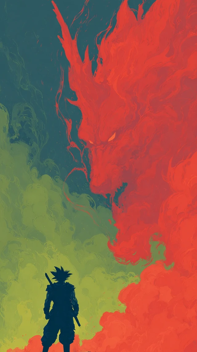 Broly Dragon Ball Z Minimalist Art Wallpaper