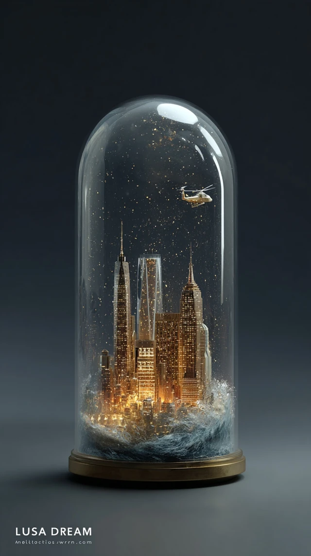 Miniature City in a Glass Capsule LUISA DREAM