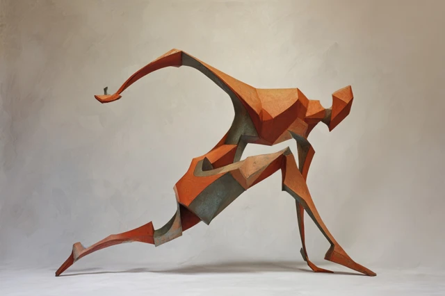 Modern Surrealist Sculpture Abstract Figure Art