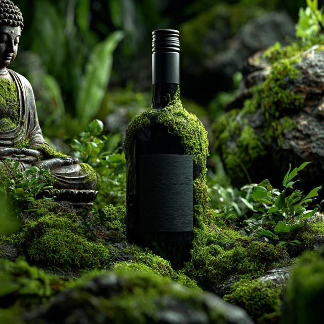 Buddha Garden Bottle Dark Fantasy