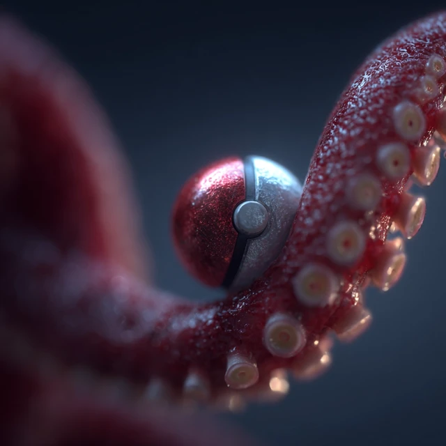 Octopus Tentacle Holding Poke Ball