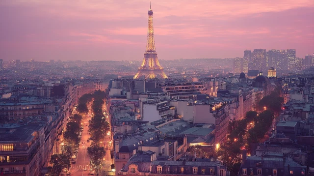 Eiffel Tower Paris at Dusk Romantic and Nostalgic