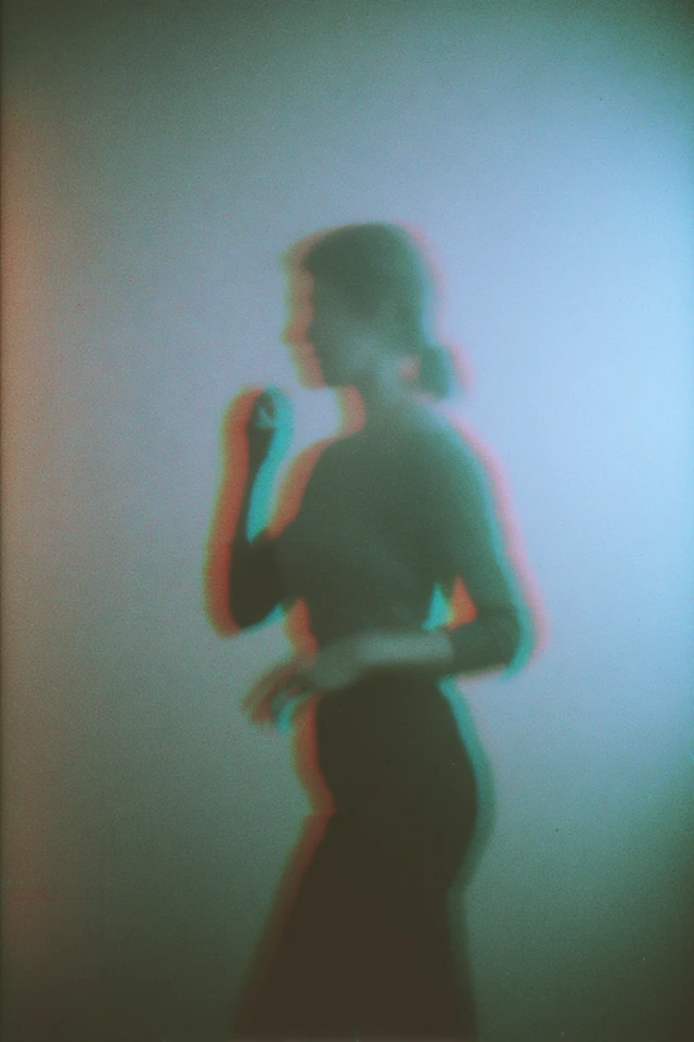 Dancing Silhouette Woman Thermal Camera
