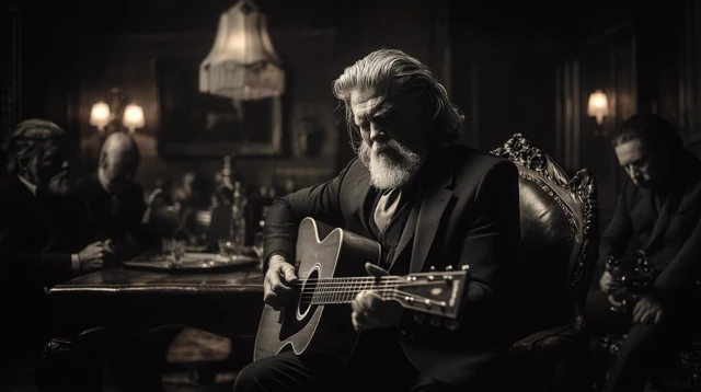 Jeff Bridges Plays Guitar with Rammstein in Manor