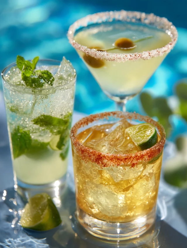 Refreshing Summer Cocktails Martini Mojito Tequila