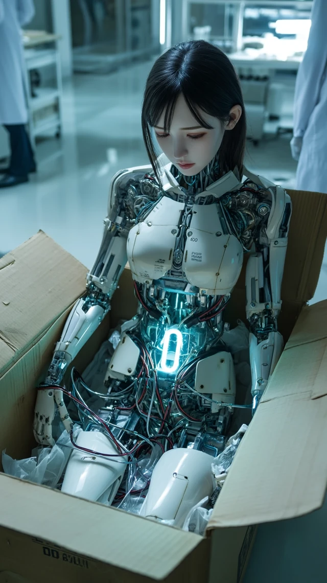 Cyberpunk Android in Laboratory Setting