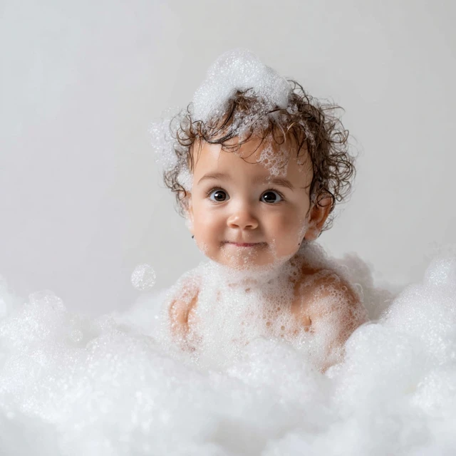 Baby Bath Time Body Wash Adorable Moment