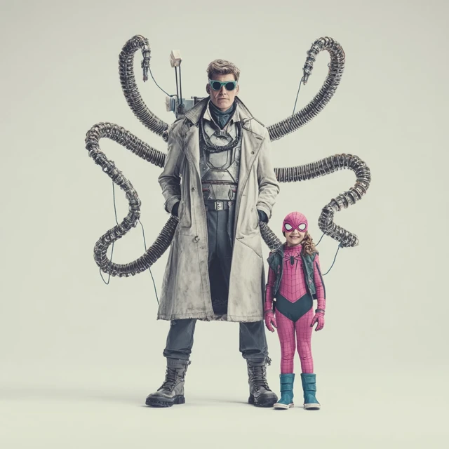 Doc Ock and Spider-Gwen Cosplay