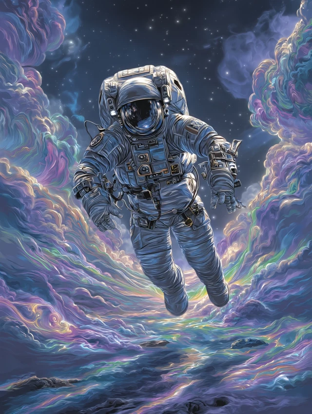 Astronaut in Space Fantasy Art