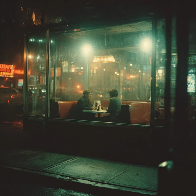 Manhattan Diner Late Night Conversation