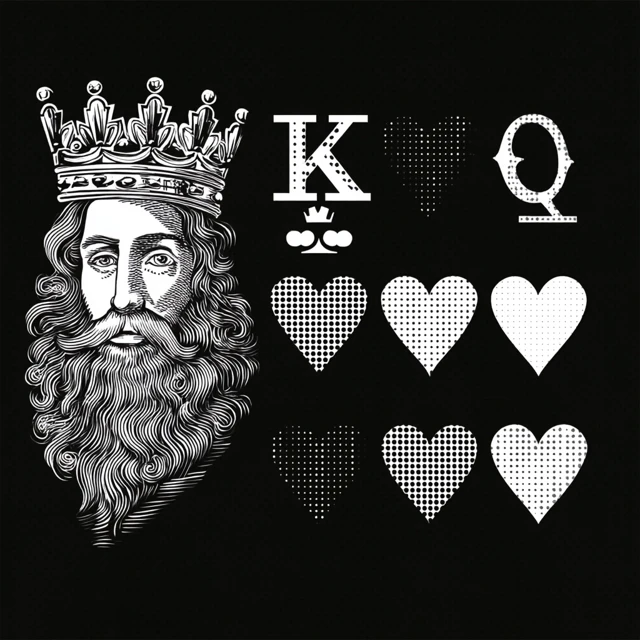 King of Hearts Playing Card Design