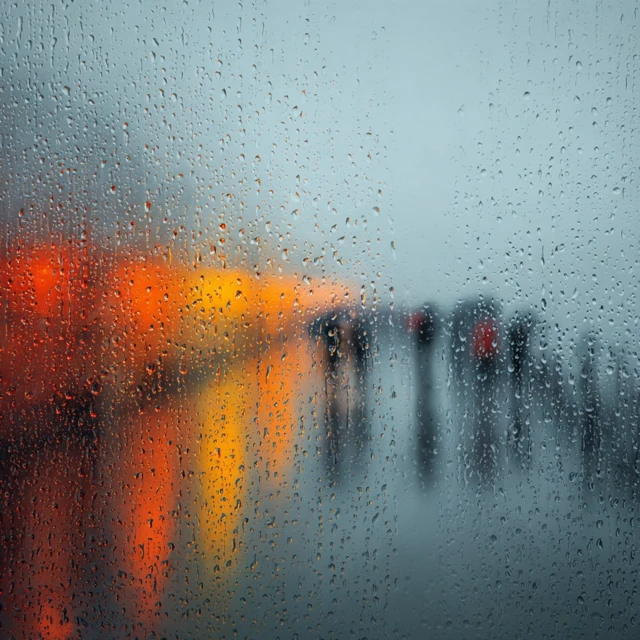 Rainy Day Pop Art Street Scene